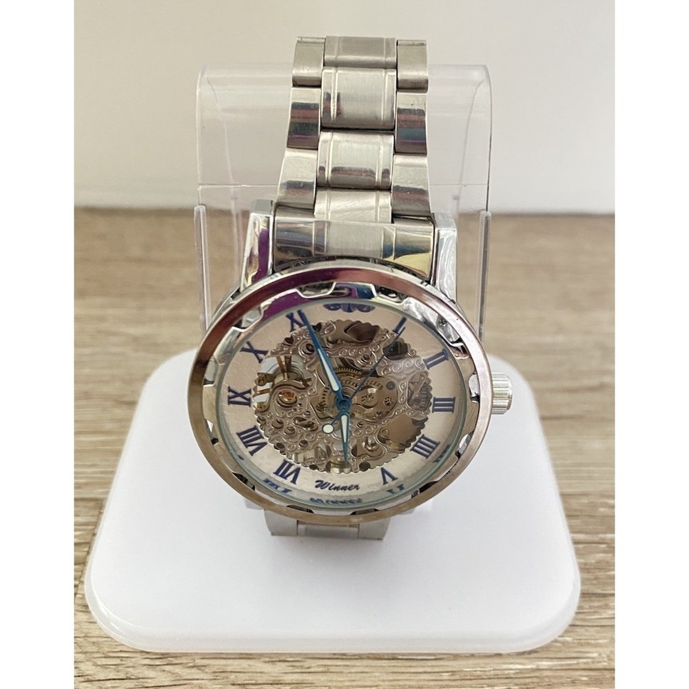 Winner Automatic Stainless Steel Skeleton Dial Watch